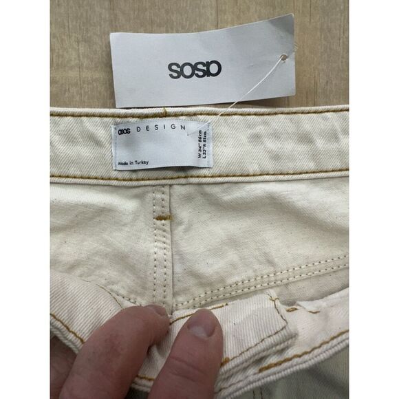 ASOS Mens White Jeans 34” X 32” New! - Picture 4 of 4